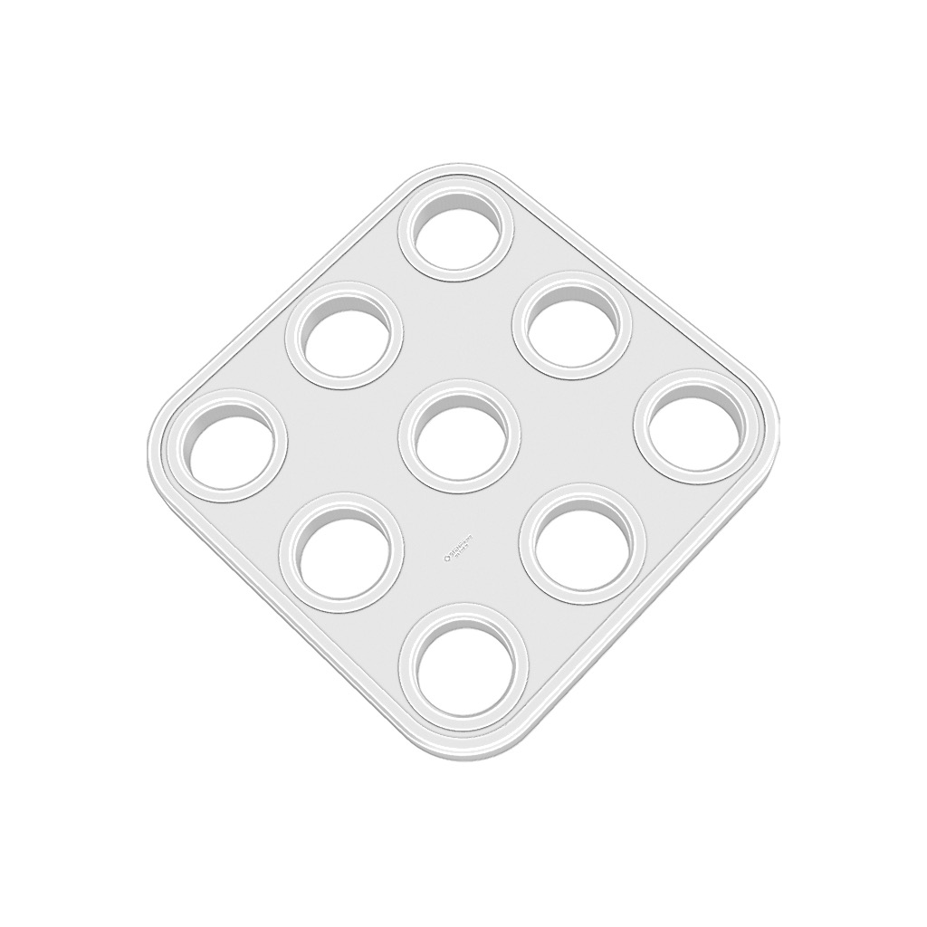 Plates - 4-Square - Round Corners